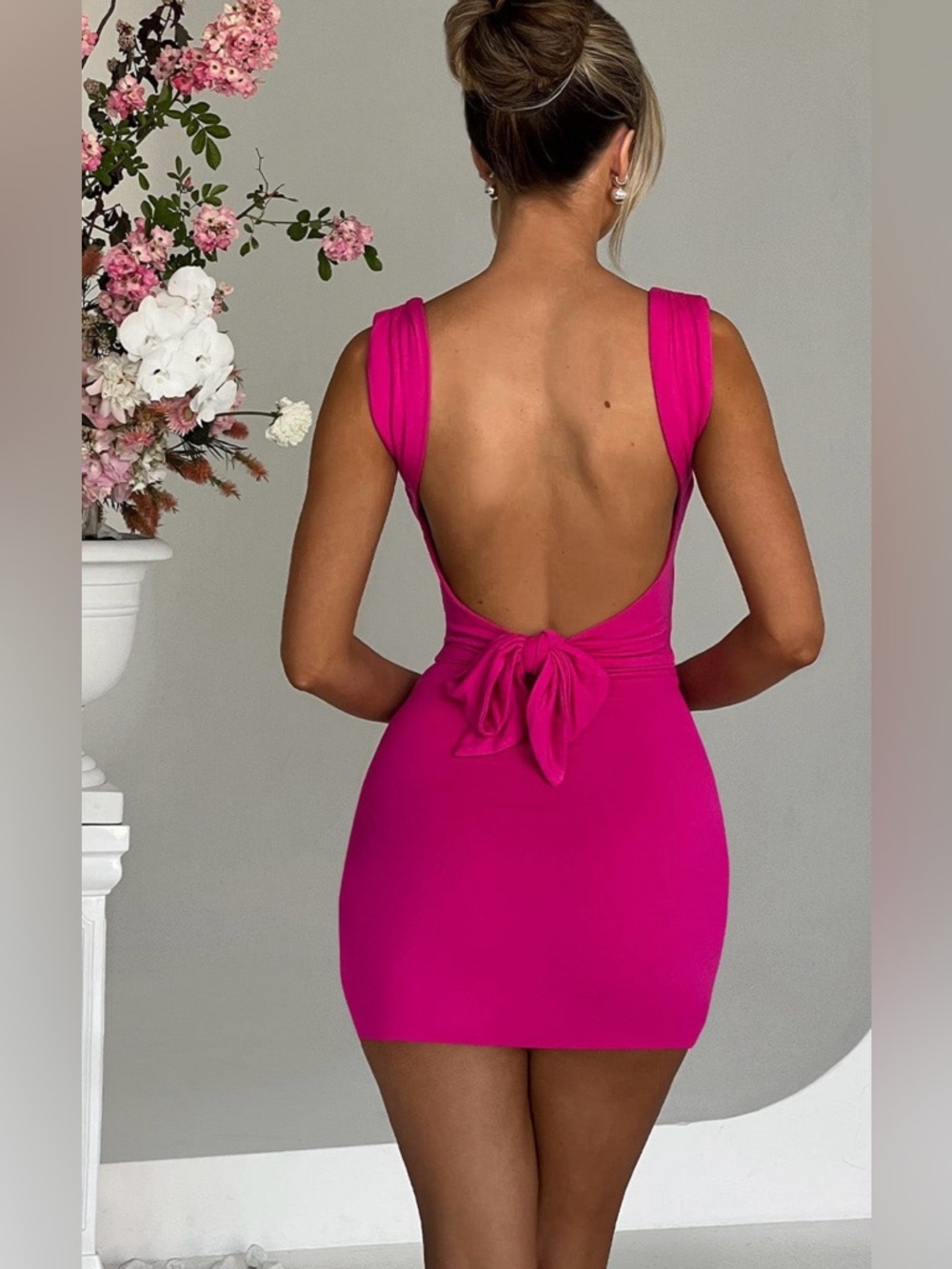 Babyboo RIA MINI DRESS - HOT PINK - Picture 2 of 9